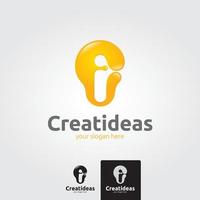 Minimal idea logo template - vector