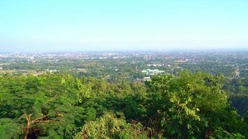 Chiang Mai city skyline with blue sky in Thailand video