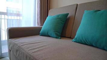 beautiful and comfortable pillows decoration on bed in bedroom video