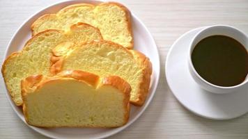 Sweet potato bread with coffee for breakfast video