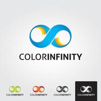 Minimal infinity logo template vector