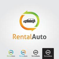 Minimal rental auto logo template vector