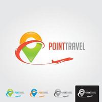 Minimal point travel logo template - vector