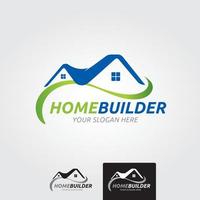 Minimal home builder logo template - vector