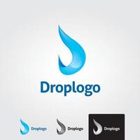 Minimal drop logo template - vector