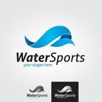 plantilla de logotipo de deportes acuáticos mínima - vector