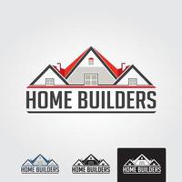 Minimal home builder logo template - vector