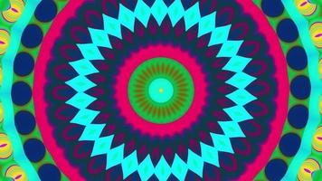 Abstract multicolored glowing background kaleidoscop video