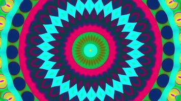 Abstract multicolored glowing background kaleidoscop video