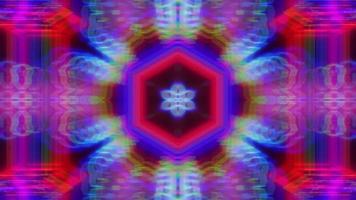 caleidoscópio de fundo de néon brilhante multicolorido abstrato video