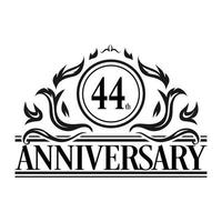 Luxury Anniversary Logo. Vintage vector illustration