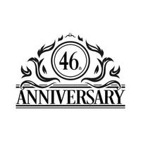 Luxury Anniversary Logo. Vintage vector illustration