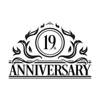 Luxury Anniversary Logo illustration vector