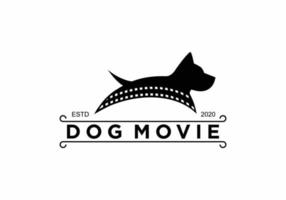 diseño de logotipo de documental de cine de mascotas vector