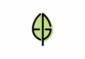 icon leaves or initial E G Logo Symbol design inspiration vector