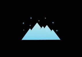 Iceberg logo synbol illustration isolated on black background vector