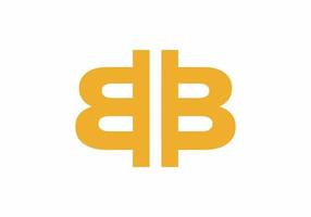 Inspiración en el diseño del símbolo del logotipo bb budista o inicial de bitcoin vector