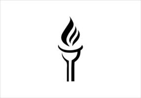 Torch logo design inspiration template vector