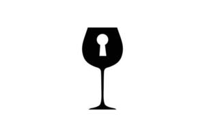 wine secret party logo template design. symbol illustration. vector