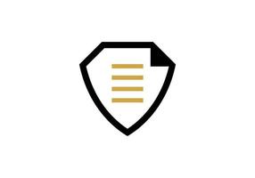 DOCUMENT PROTECTION LINE ICON SYMBOL INSPIRATION vector