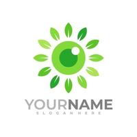 Eye leaf logo vector template, Creative Eye logo design concepts