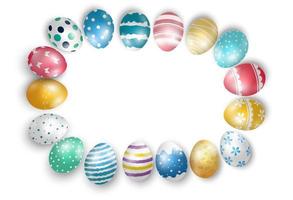 Easter eggs on isolated background vector