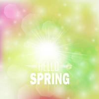 Spring Bright bokeh background vector