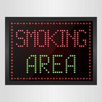 Smoking Area Notice LED digital Sign vector
