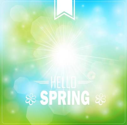 Spring Typography Poster or Greeting Card Design