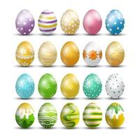 Easter eggs isolated background.Vector vector