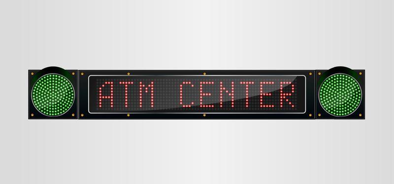 Shining LED light banner ATM Center sign