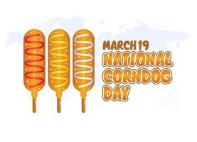vector graphic of national corndog day good for national corndog day celebration. flat design. flyer design.flat illustration.