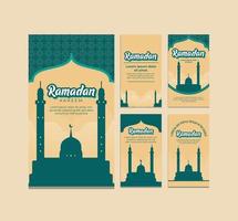 ramadan instagram story post vector template