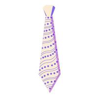 Pink tie with blue polka dots. vector