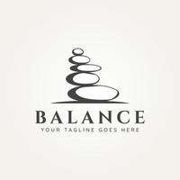 balancing stone stone logo vector illustration