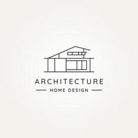 architecture minimalist line art logo vector