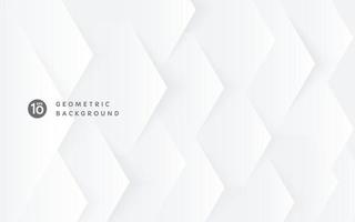 Technology white and gray color banner. Abstract futuristic pattern design. Modern silver geometric hexagon shape overlapping layer on white background with copy space. Vector illustration.