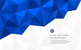 Abstract 3D gradient dark blue geometric polygonal pattern on white background with copy space. You can use for cover, poster, banner web, flyer, Landing page, Print ad. Vector EPS10