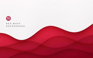 Abstract red layers wavy shape on white background with line wave texture. Modern and minimal curve pattern design. You can use for cover, brochure templates, posters, banner web, print ads, etc. vector