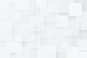 patrón superpuesto cuadrado geométrico blanco y gris claro abstracto sobre fondo con sombra. forma de cubo de color plateado moderno con espacio de copia. diseño de banner simple y mínimo. eps10 vectoriales. vector