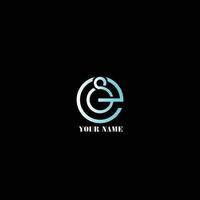 ilustración del logotipo s y g adecuada para logotipos de empresas y marcas vector