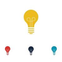 light bulb symbol icon vector