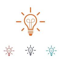 light bulb symbol icon vector