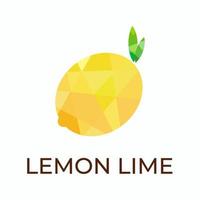 Attractive lemon fruit logo vector