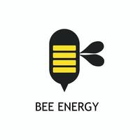 logotipo de miel de energía de las abejas vector