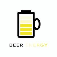 el logo de refrescos como la cerveza que puede llenar de energía y entusiasmo vector