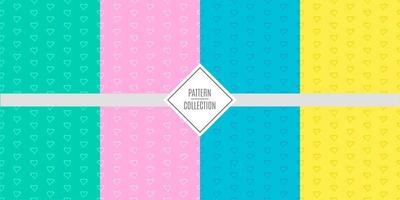 A set of vector patterns of patterns of bright cheerful colors. Templates for birthday celebrations, invitations for children, scrapbooking. Vector illustration. Bright backgrounds.