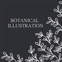 A plant-style banner with leaves and branches. For wedding invitations, postcards, posters, labels of cosmetics and perfumes, packaging paper. vector