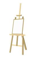 An easel with a blank canvas. Creativity and art. Vector illustration.