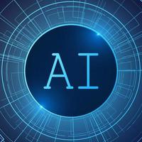 Artificial Intelligence ,AI chipset on circuit board, futuristic Technology Concept vector